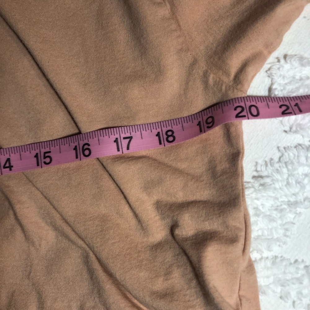 Forever 21 short sleeve cotton cropped tee t-shirt Peach Tan color Size … - Picture 6 of 10